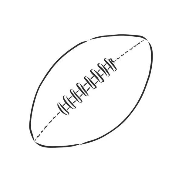 Ilustración vectorial de pelota de rugby blanca negra. pelota de rugby, ilustración vectorial — Archivo Imágenes Vectoriales