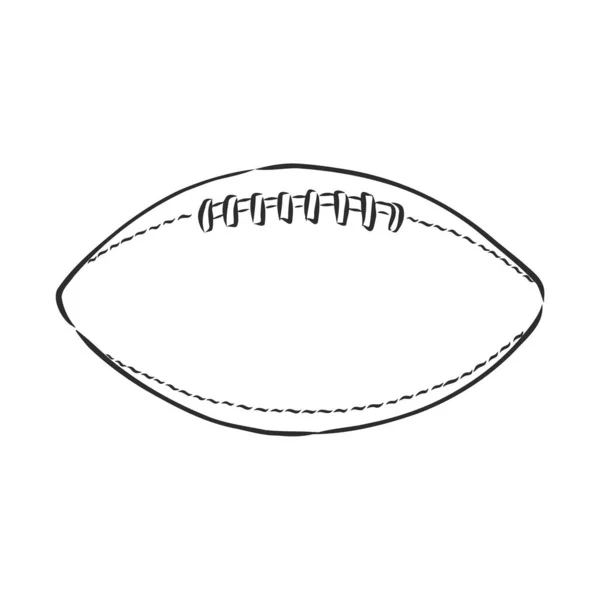 Ilustración vectorial de pelota de rugby blanca negra. pelota de rugby, ilustración vectorial — Archivo Imágenes Vectoriales
