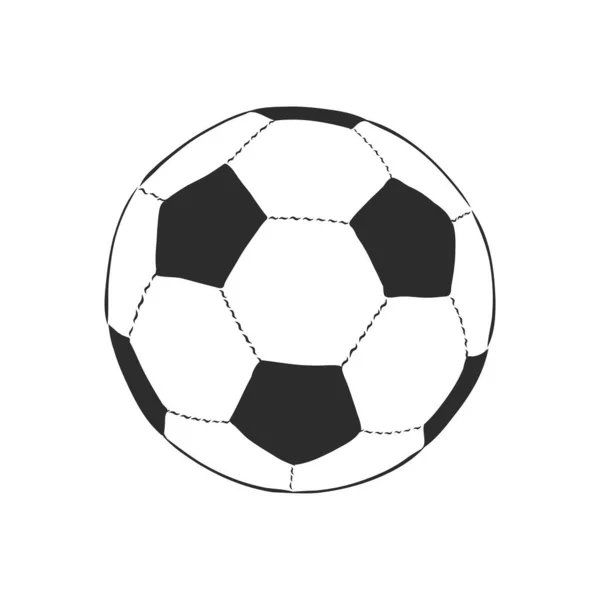 Boceto de fútbol vector. pelota de fútbol vector boceto ilustración — Archivo Imágenes Vectoriales