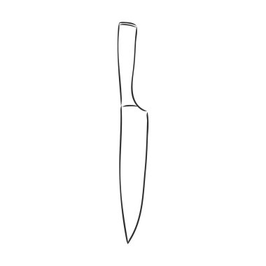 Bıçak mutfak çizimi. Vektör çizimi. bıçak, vektör çizimi