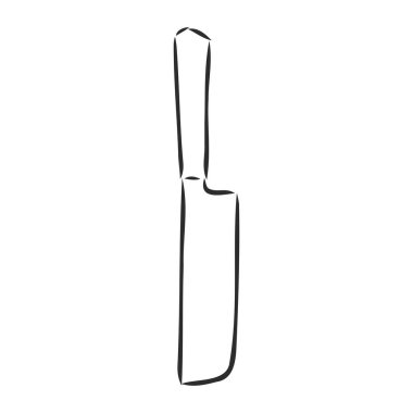 Bıçak mutfak çizimi. Vektör çizimi. bıçak, vektör çizimi