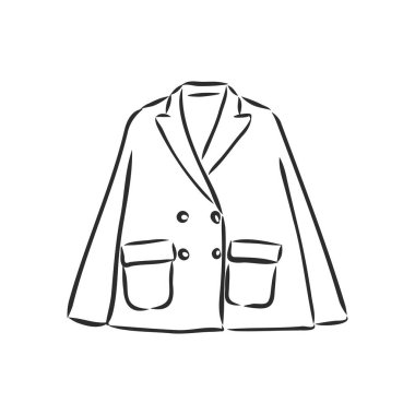 Pelerin, beyaz arka planda vektör çizimi. Moda sonbahar kıyafetleri. sonbahar ceketi, vektör çizimi çizimi