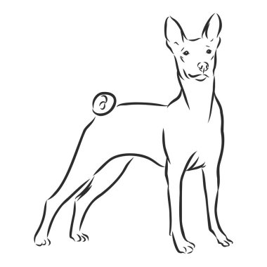 Alçaklık vektör el illüstrasyon izole beyaz arka plan üzerinde siyah renkli çizimi