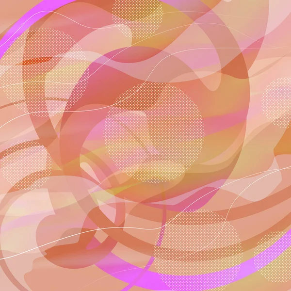 Fondo Abstracto Líneas Curvas Colores Rojizos Claros — Vector de stock