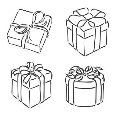 hediye kutusu beyaz arkaplanda izole edildi