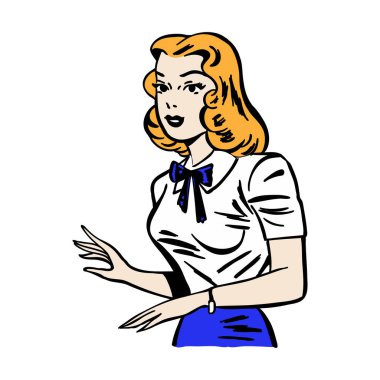 Bir Retro Klasik Çizgi Roman karakterinin ironik hiciv tasviri