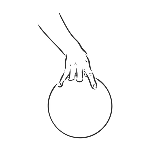 Bowling kuželky a koule skica vektorové ilustrace — Stockový vektor