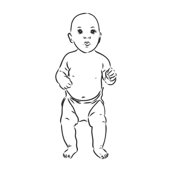 Une silhouette. Vue avant, latérale et arrière. Beau body boy, personnage enfant, illustration vectorielle — Image vectorielle
