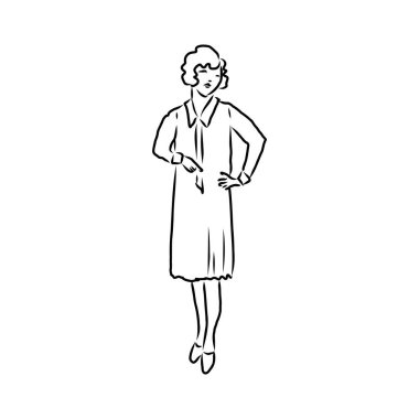 Bayanlar ve baylar. Erkek ve kadın figürleri koleksiyonu. Klasik El Çizimi Giysileri. Eski oymacılık biçiminde Retro Illustration