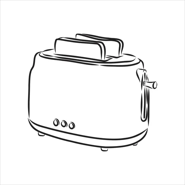 Doodle style breakfast toaster illustration in vector format. — Stock Vector