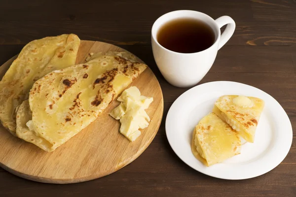 Tortilla vegetariana con papas y mantequilla — Foto de Stock