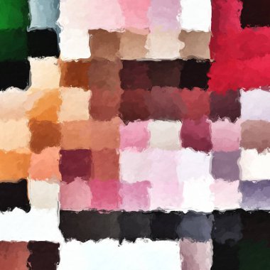 Kabataslak desenli geometrik renkli desen. Arkaplan dokusu duvarı ve metin için kopyalama alanı var. Yaratıcı duvar kağıdı veya tasarım sanatı için resim.