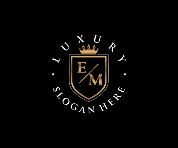 Letter Royal Luxury Logo Vorlage Vektorkunst Für Restaurant Royalty Boutique — Stockvektor