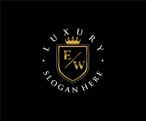 Letter Royal Luxury Logo Vorlage Vektorkunst Für Restaurant Royalty Boutique — Stockvektor