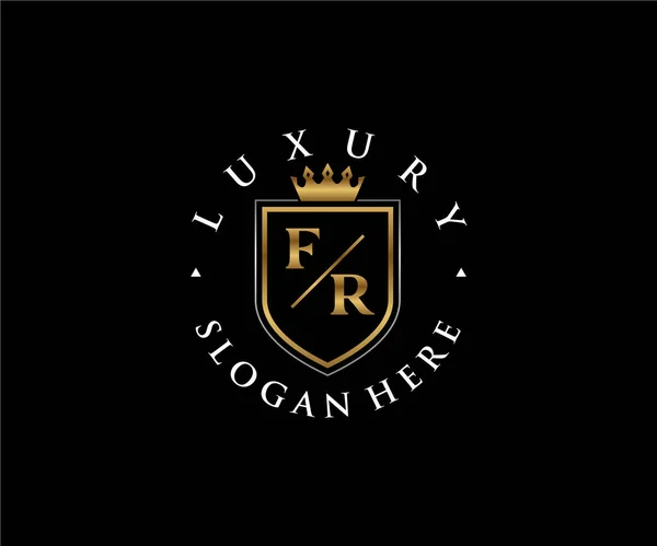 Brev Royal Luxury Logo Mall Vektor Konst För Restaurang Royalty — Stock vektor