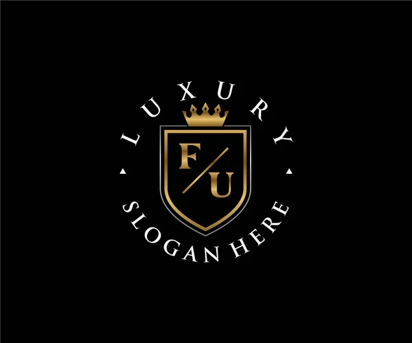 Letter Royal Luxury Logo Vorlage Vektorkunst Für Restaurant Royalty Boutique — Stockvektor