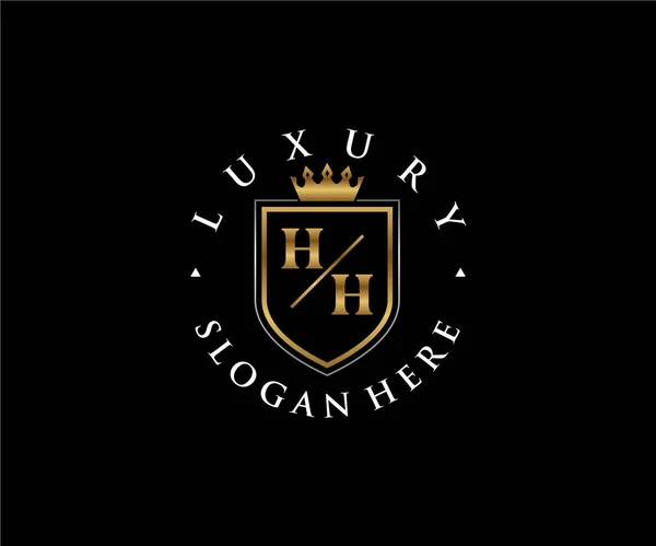 Letter Royal Luxury Logo Vorlage Vektorkunst Für Restaurant Royalty Boutique — Stockvektor