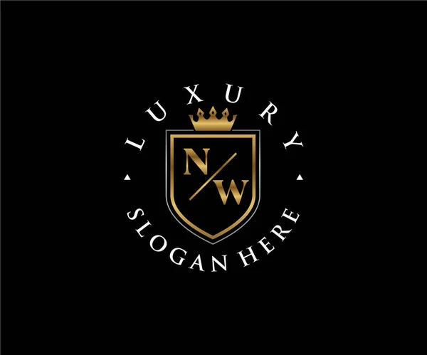 Letter Royal Luxury Logo Vorlage Vektorkunst Für Restaurant Royalty Boutique — Stockvektor