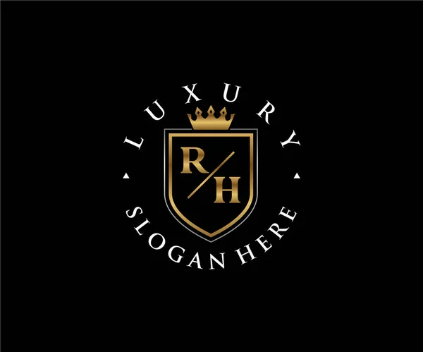 Brev Royal Luxury Logo Mall Vektor Konst För Restaurang Royalty — Stock vektor