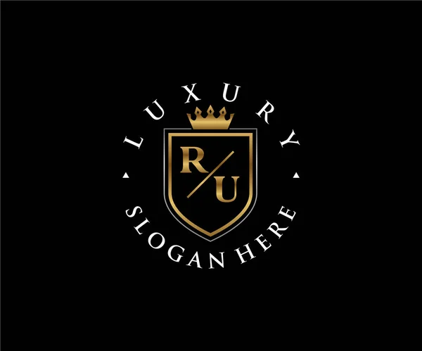 Letter Royal Luxury Logo Vorlage Vektorkunst Für Restaurant Royalty Boutique — Stockvektor