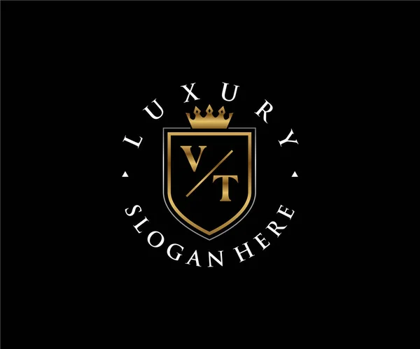Letter Royal Luxury Logo Skabelon Vektor Kunst Til Restaurant Royalty – Stock-vektor