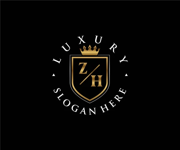 Letter Royal Luxury Logo Шаблон Векторном Искусстве Ресторана Роялти Бутик — стоковый вектор