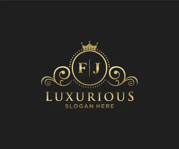 Letter Royal Luxury Logo Vorlage Vektorkunst Für Restaurant Royalty Boutique — Stockvektor