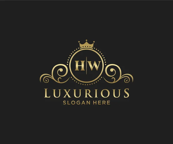 Letter Royal Luxury Logo Template Vector Art Restaurant Royalty Boutique — Διανυσματικό Αρχείο