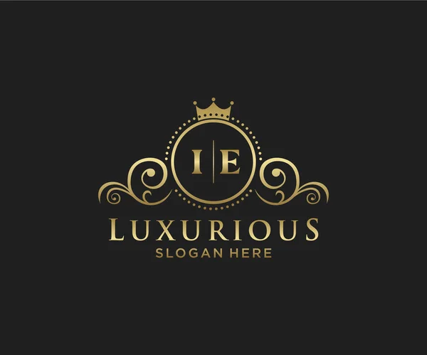 Letter Royal Luxury Logo Vorlage Vektorgrafik Für Restaurant Royalty Boutique — Stockvektor