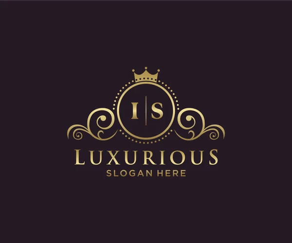 Letter Royal Luxury Logo Vorlage Vektorkunst Für Restaurant Royalty Boutique — Stockvektor