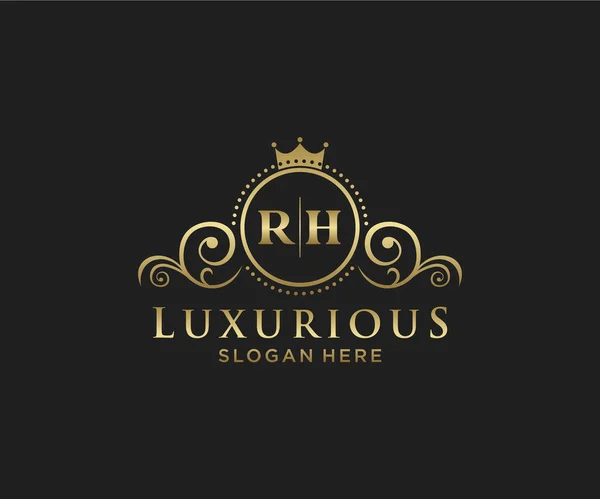 Carta Royal Luxury Logo Plantilla Arte Vectorial Para Restaurante Royalty — Vector de stock