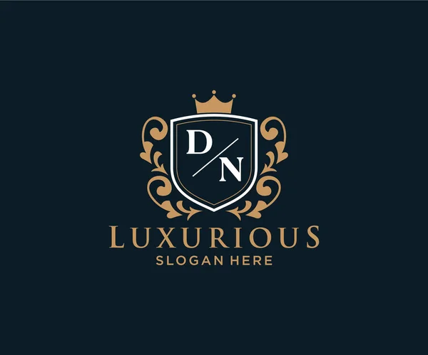 Letter Royal Luxury Logo Template Vector Art Restaurant Royalty Boutique — Διανυσματικό Αρχείο