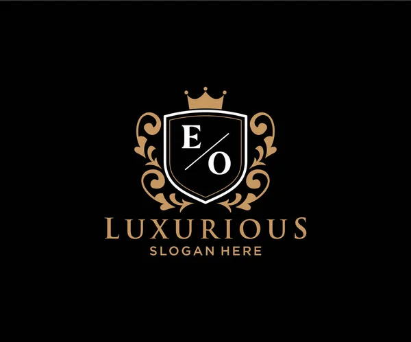 Carta Royal Luxury Logo Plantilla Arte Vectorial Para Restaurante Royalty — Vector de stock