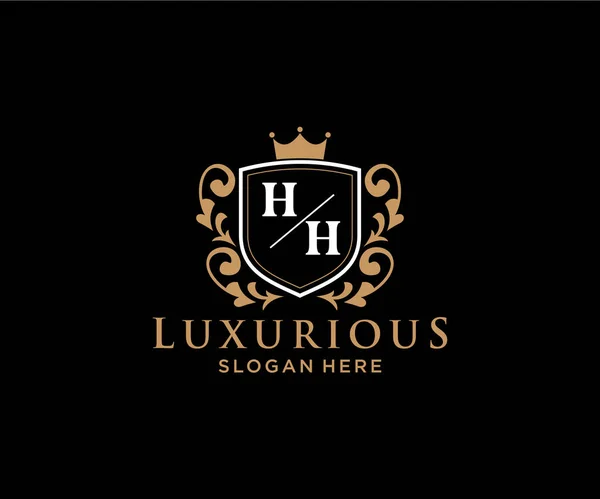 Letter Royal Luxury Logo Vorlage Vektorkunst Für Restaurant Royalty Boutique — Stockvektor