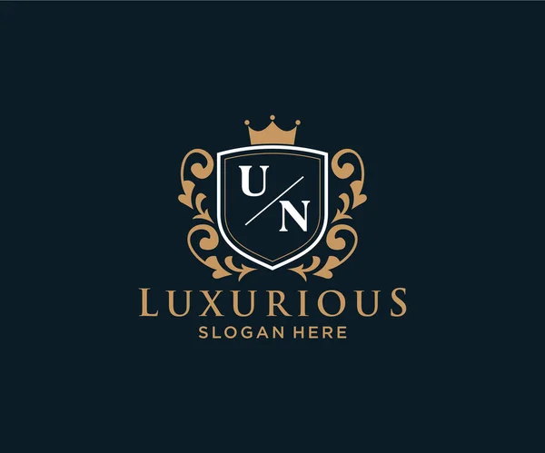 Letter Royal Luxury Logo Vorlage Vektorkunst Für Restaurant Royalty Boutique — Stockvektor