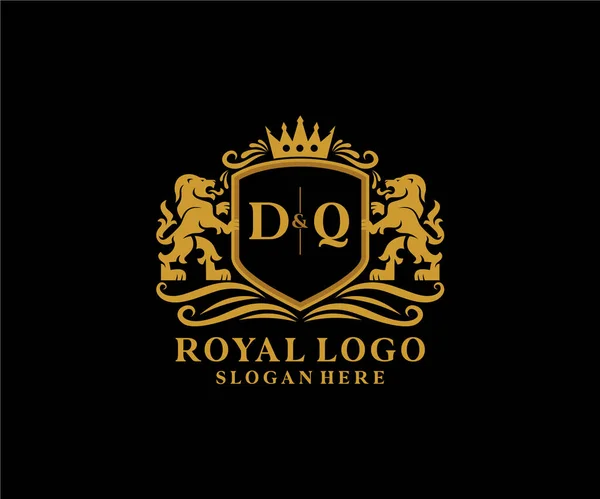 Letter Lion Royal Luxury Векторное Искусство Ресторанов Роялти Бутиков Кафе — стоковый вектор