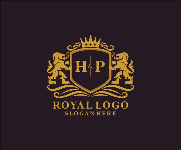 Letter Lion Royal Luxury Logo Vorlage Vektorgrafik Für Restaurant Royalty — Stockvektor