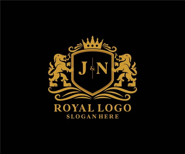 Modèle Logo Luxe Letter Lion Royal Dans Art Vectoriel Pour — Image vectorielle