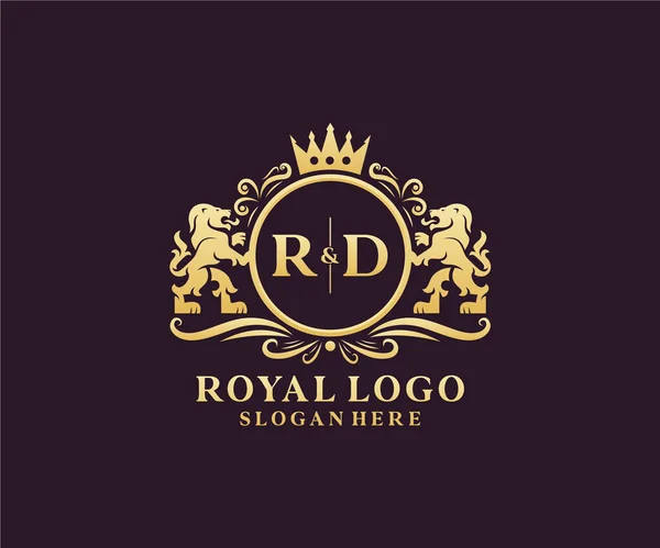 Letter Royal Luxury Logo模板 用于餐馆 皇家饭店 精品店 咖啡店 Heraldic 时装和其他矢量插图的矢量艺术 — 图库矢量图片