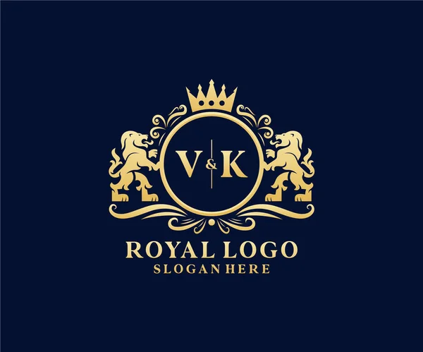 Premium Vector  Vk initial logo, nails, luxury cosmetics spa