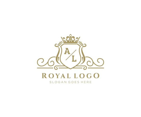 List Luksusowe Logo Marki Szablon Dla Restauracji Tantiem Boutique Cafe — Wektor stockowy