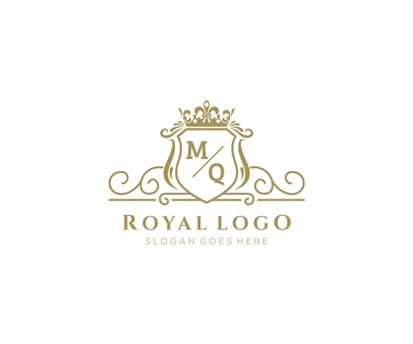 Letter Luxurious Brand Logo Template Restaurant Royalty Boutique Cafe Hotel — 스톡 벡터