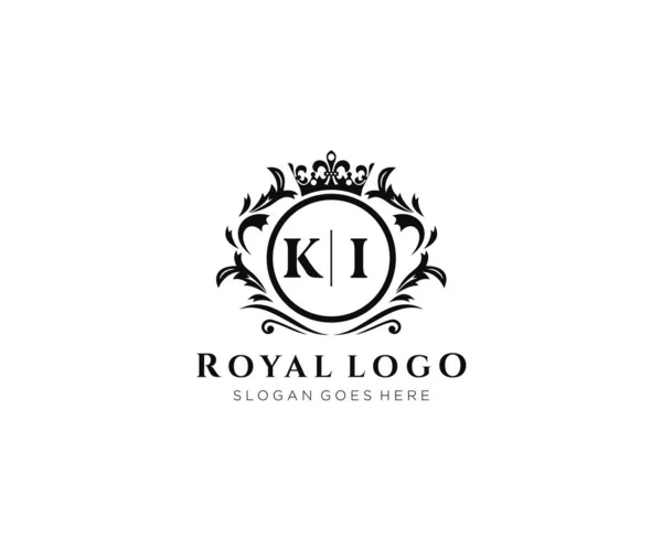 Letter Luxuriöse Logo Vorlage Für Restaurants Königreiche Boutiquen Cafés Hotels — Stockvektor