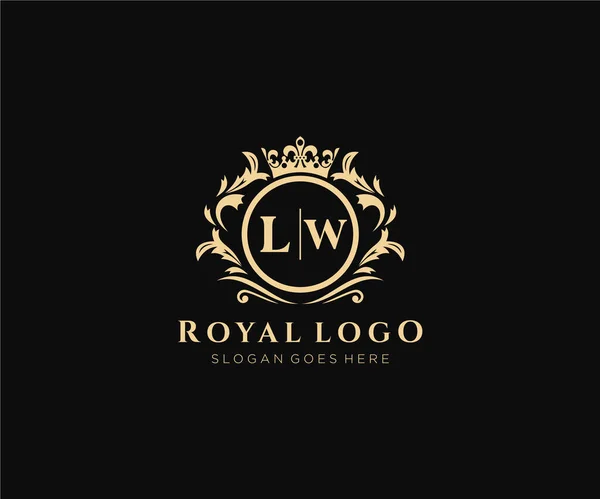 Letter Luxurious Brand Logo Template Restaurant Royalty Boutique Cafe Hotel — стоковий вектор