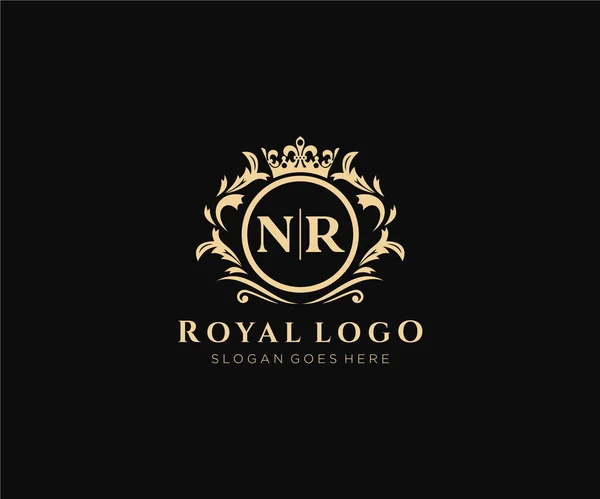 Letter Luxurious Brand Logo Template Restaurant Royalty Boutique Cafe Hotel — 图库矢量图片