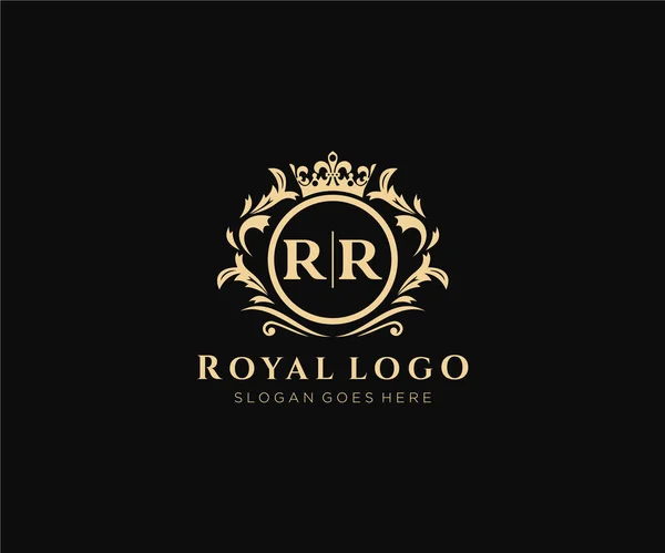 Carta Plantilla Logotipo Marca Lujo Para Restaurante Regalías Boutique Café — Vector de stock