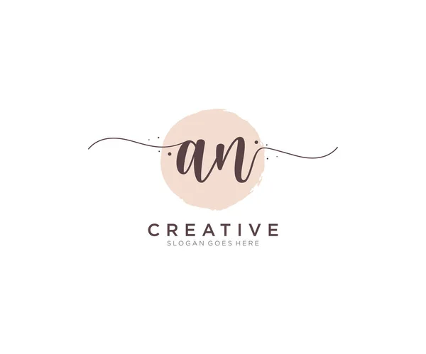 Feminine Logo Schönheit Monogramm Und Elegantes Logo Design Handschrift Logo — Stockvektor