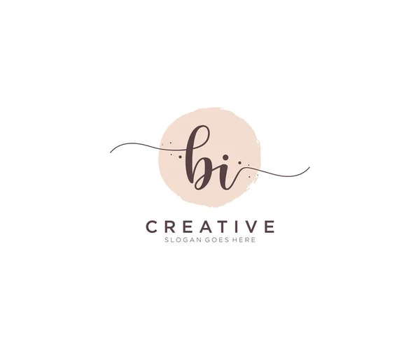 Vrouwelijk Logo Schoonheid Monogram Elegant Logo Ontwerp Handschrift Logo Van — Stockvector