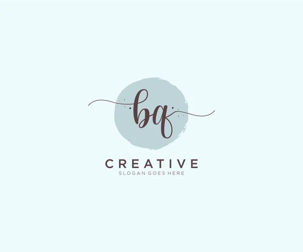 Logo Monogram Feminine Dan Desain Logo Elegan Logo Tulisan Tangan - Stok Vektor