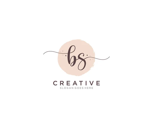 Feminine Logo Schönheit Monogramm Und Elegantes Logo Design Handschrift Logo — Stockvektor